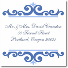 Name Doodles - Square Address Labels/Stickers (Norfolk Blue)